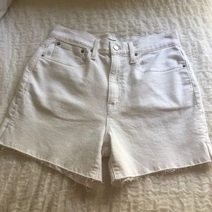 NWOT J. Crew Factory High-rise Mid-length White Denim Short